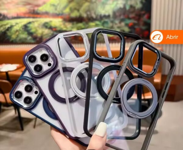 Cases para Iphone con Soporte Giratorio Magnético