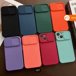 Cases para Iphone de Silicona Cubre Cámara